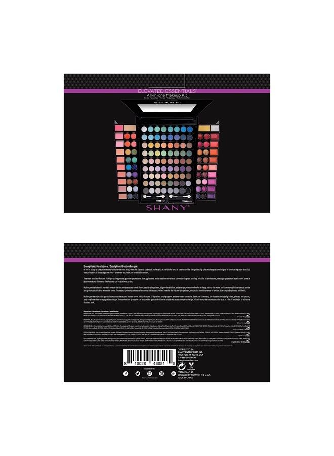 Shany Elevated Essentials Makeup Set - All-in-One Makeup Kit with 72 Eyeshadows, 28 Lip Colors, 18 Gel Eyeliners, 10 Blushes, 1 Eye Primer, and 1 Cream Concealer - Image 3