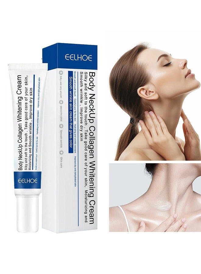 EELHOE Body Neckup Collagen Whitening Cream, Tightening And Lifting Loose Skin, Reduce Wrinkles, Skin Brightening, Reduce MelaninPrecipitation, Boosts CollagenProduction, Skin Tightening, 20G - Image 1