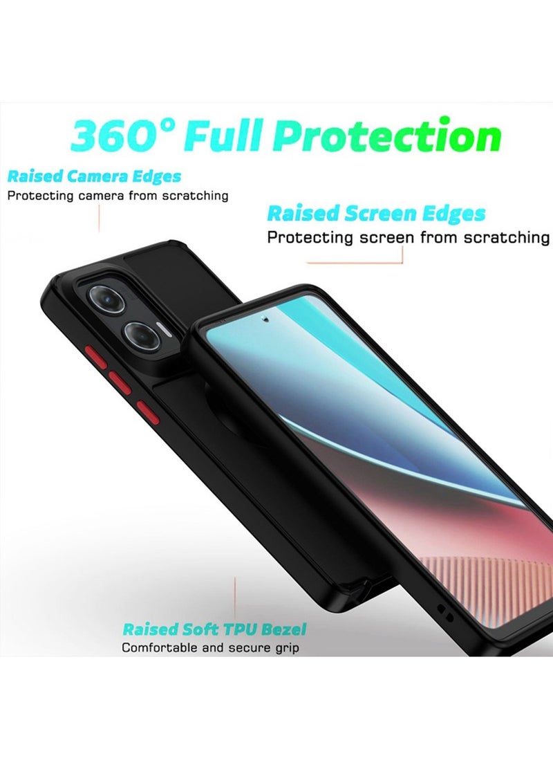 X-level Motorola Edge 50 Fusion 5G Case, Shockproof Magnetic Ring Armour Phone Back Cover with [Kickstand], Frosted Matte Finish Shock Absorption Case for Motorola Edge 50 Fusion (Black)  - Image 4