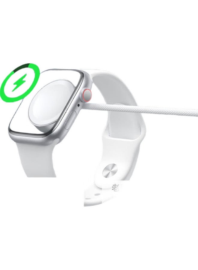 WP [Usa] Magnetic Fast Charging Cable For Apple Watch, Compatible With Apple Watch Ultra 2/S10/9/8/7, 5W Fast Charging [Braided Version], Type-C Port - Image 2