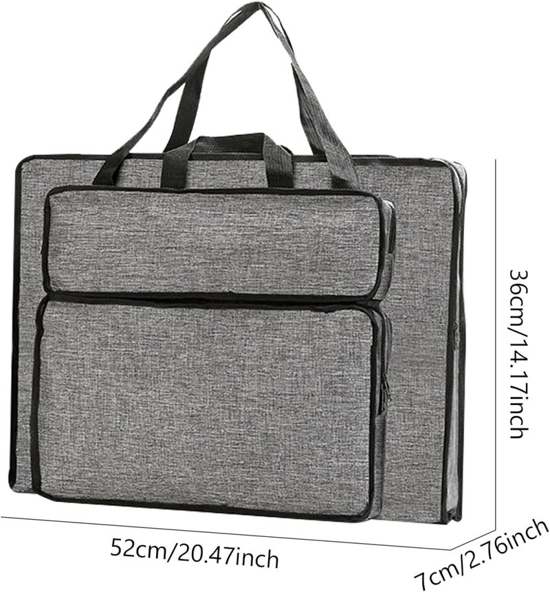 KASTWAVE Art Portfolio Case Bag, Portfolio Folder, 8K 14x20 Inch Waterproof Art Bag with Handles Large Capacity Portfolio Bag Organizer for Artworks, Art Portfolio Case - Image 2