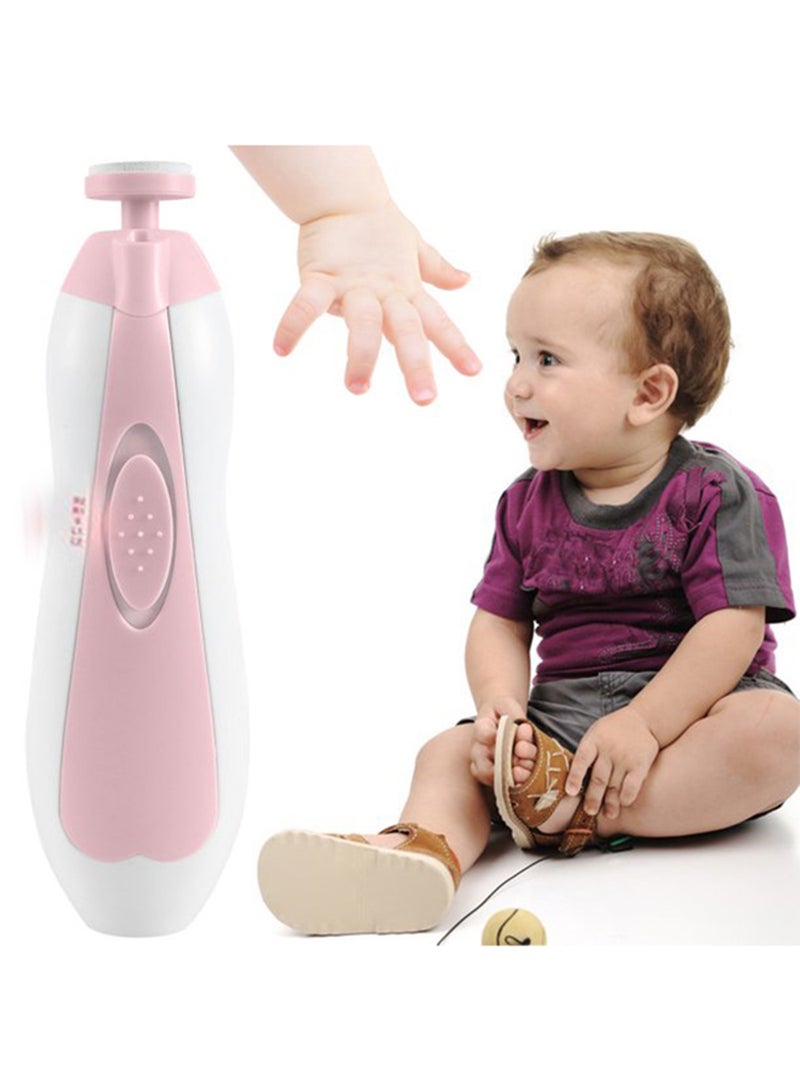 Baby Electric Nail File Drill For Baby No Sharp Claws Hurt, Nail Care Professional Manicure Pedicure System For Beauty Nail Art, 6 In 1 Safety Cutter Trimmer Clipper For Toes And Fingers (Pink) - Image 5