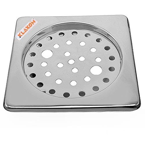 Klaxon Stainless Steel Square Bathroom Floor Drain (Silver) - Image 2