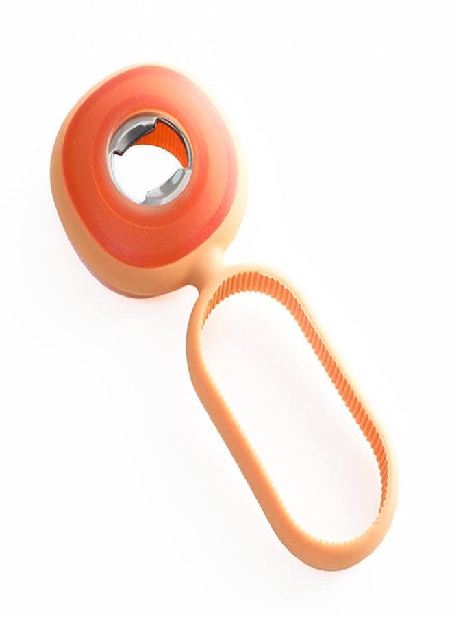 Ramkuwar Silicone Rubber Bottle Opener Gripper Multipurpose Non-Slip Cap & Can Lid Opener Kitchen Tool for Easy Bottle Opening (Orange) - Image 1