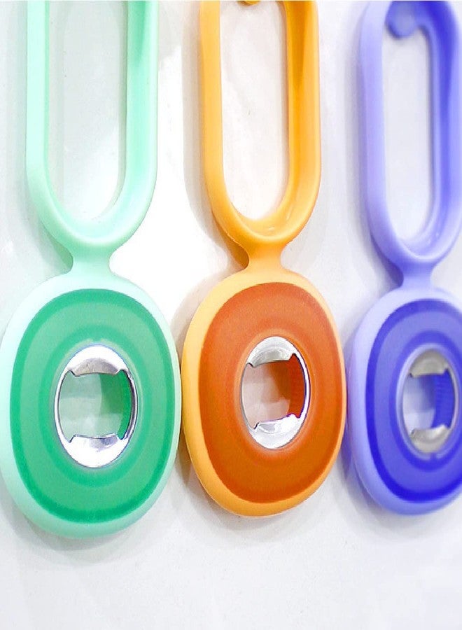 Ramkuwar Silicone Rubber Bottle Opener Gripper Multipurpose Non-Slip Cap & Can Lid Opener Kitchen Tool for Easy Bottle Opening (Orange) - Image 3