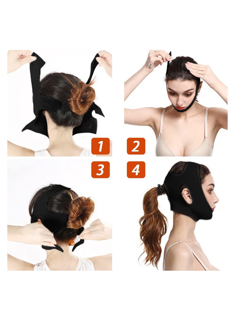 Reusable Double Chin Reducer, Post-Surgery Chin Strap for Women, Face Slimmer and Jowl Tightener, V-Shaped Belt for Chin Lifting, Suitable for Girls Weighing 53kg-65kg. - Image 5