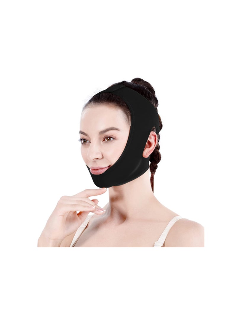 Reusable Double Chin Reducer, Post-Surgery Chin Strap for Women, Face Slimmer and Jowl Tightener, V-Shaped Belt for Chin Lifting, Suitable for Girls Weighing 53kg-65kg. - Image 1