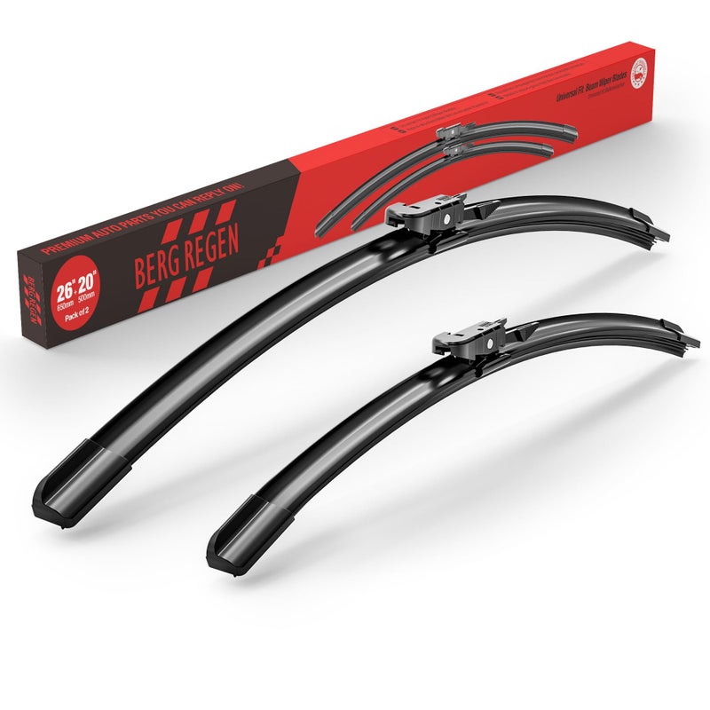 BERG REGEN 2620 Windshield Wiper Blades Replacement for Ford Taurus 20102018 Toyota Avalon 20052012 Lincoln MKS 20102016 Genuine OEM Quality Set of 2