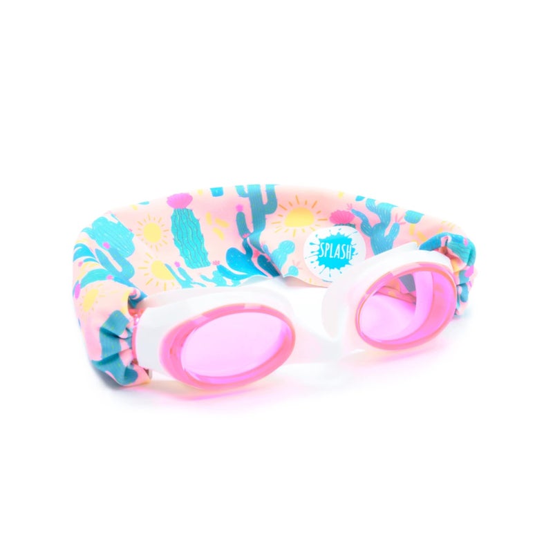 Splash Place KIDS SWIM GOGGLES with Fabric Strap - DESERT SUNSHINE | Fun, Fashionable, Comfortable - Tangle-Free, Swimming Goggles for Kids, Comfy Fabric Strap Goggles - Image 4