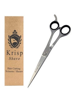 Professional Hair Cutting Scissors - Krisp Shave Japanese Stainless Steel Salon Barber Scissor (7 inch Inch) - Shears for Men's Beard Mustache Women Kids Pets Haircut All Purpose Shear, KSP-784