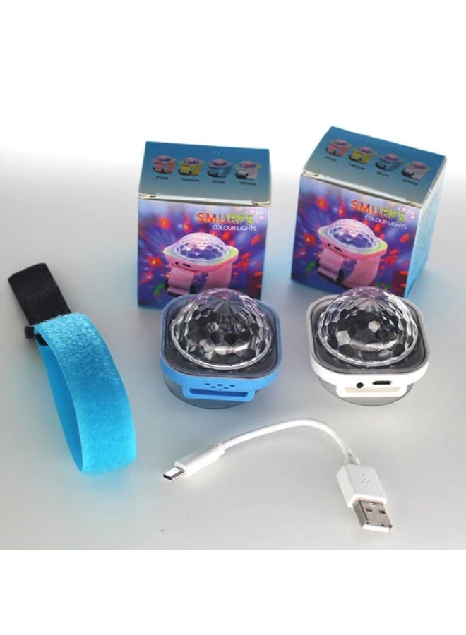 كروني مصباح إسقاط النجوم Crony Seven Smurf Lights على شكل سوار من نوع Starlight USB ضوء ليلي هدية إبداعية جو ضوء ليزر ملون - Image 5