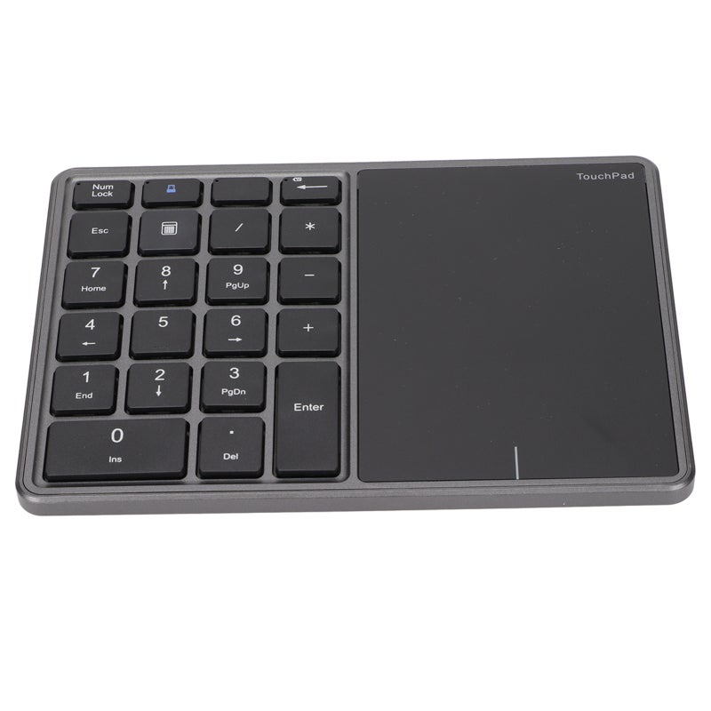 Wireless Numeric Keypad Touchpad Design 22 Keys 2.4G Dual Mode Connection Type C Interface Laptop KeypadGray - Image 3