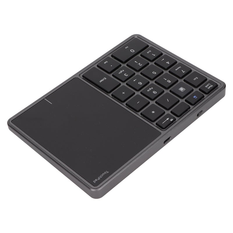 Wireless Numeric Keypad Touchpad Design 22 Keys 2.4G Dual Mode Connection Type C Interface Laptop KeypadGray - Image 5