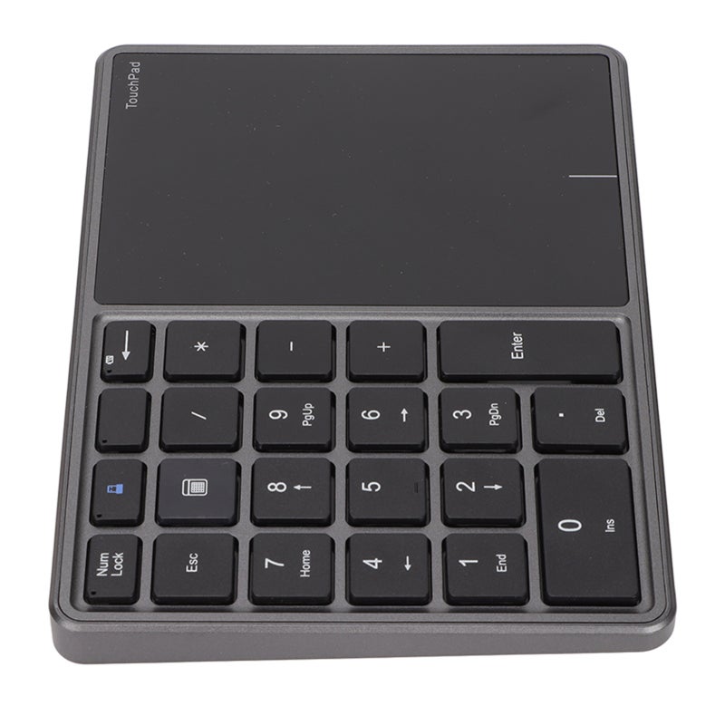 Wireless Numeric Keypad Touchpad Design 22 Keys 2.4G Dual Mode Connection Type C Interface Laptop KeypadGray - Image 1