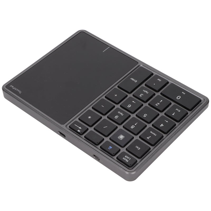 Wireless Numeric Keypad Touchpad Design 22 Keys 2.4G Dual Mode Connection Type C Interface Laptop KeypadGray - Image 2