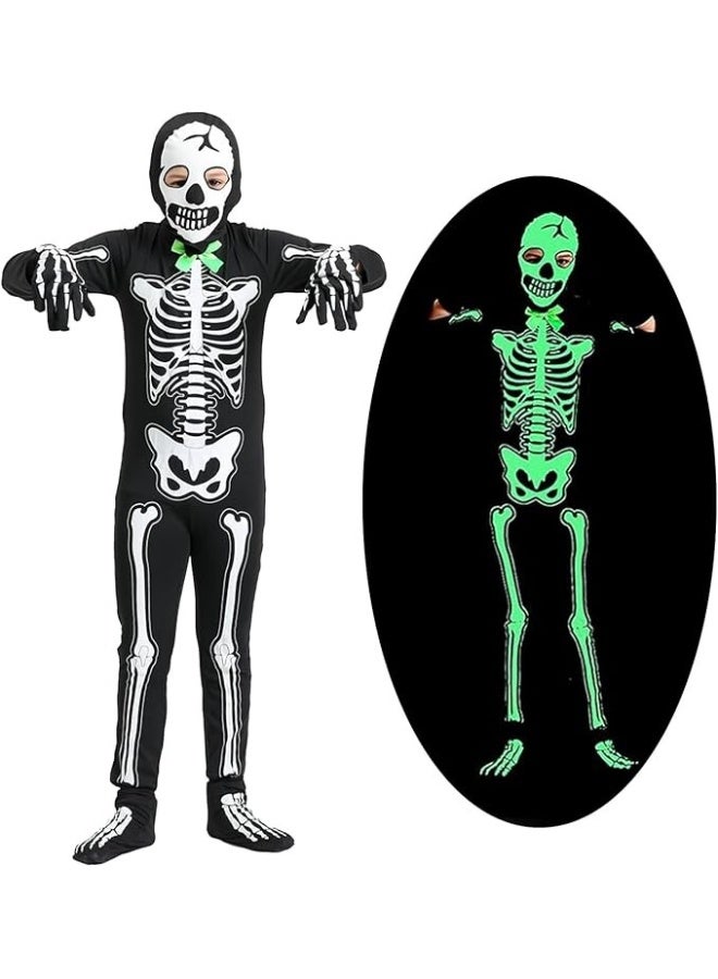 Toyland Kids Skeleton Costume Halloween Costumes Glow in The Dark for Boys and Girls - Image 1