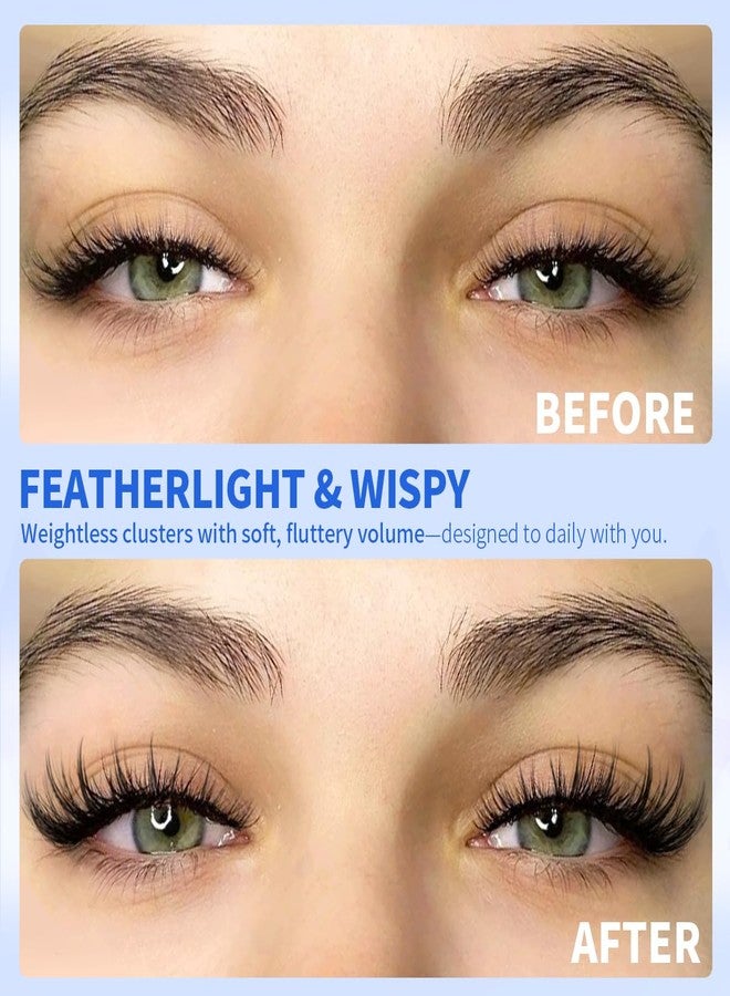 Kiromiro Wispy Lash Clusters Spikes Eyelash Extensions Fairy Lash Clusters 10-16mm Natural Eyelash Cluster 144Pcs DIY Individual Lash Extensions by Kiromiro - Image 2