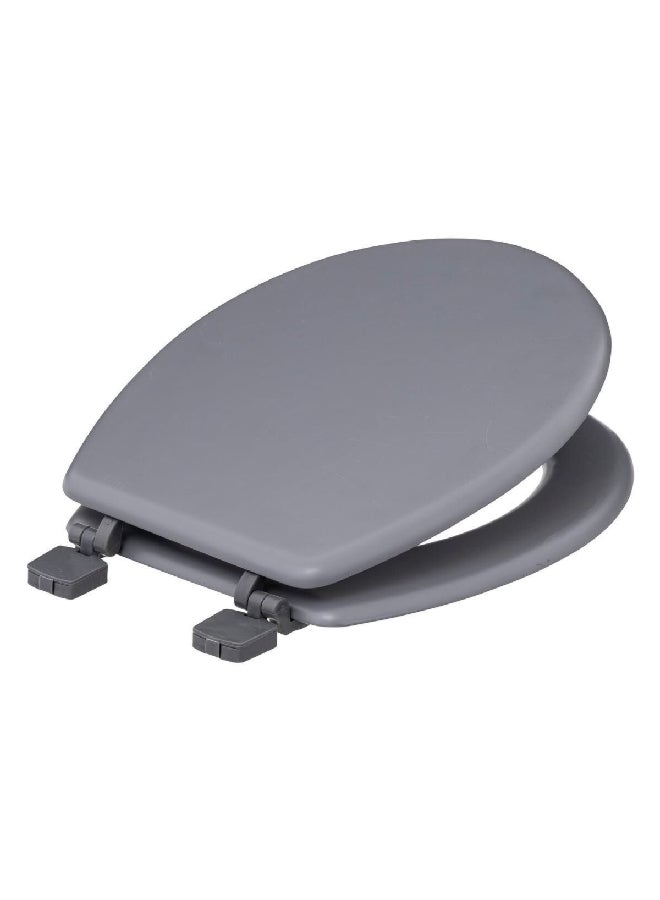 Five Simply Smart Toilet Seat with Lacquered Wooden Cover Grey 36 x 5 x 48 cm 116804 - Image 2