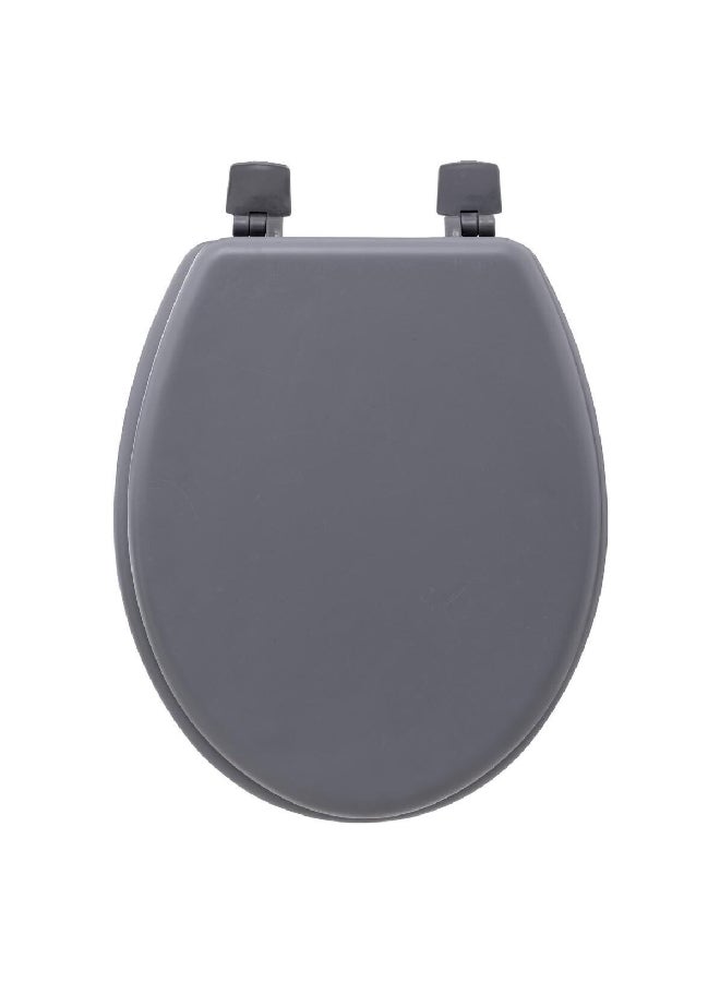 Five Simply Smart Toilet Seat with Lacquered Wooden Cover Grey 36 x 5 x 48 cm 116804 - Image 1