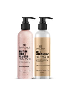 Botanic Hearth Oat Niacinamide and British Rose Almond Body Wash 245 ml each - pzsku/ZCF5B83C6C236932BD456Z/45/_/1738306477/3dbbe753-de9b-4677-a4d2-2ffca9bf2a33