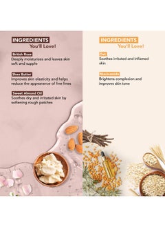 Botanic Hearth Botanic Hearth Oat Niacinamide and British Rose Almond Body Wash 245 ml each  - Image 2