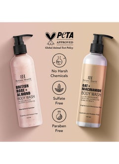 Botanic Hearth Oat Niacinamide and British Rose Almond Body Wash 245 ml each - pzsku/ZCF5B83C6C236932BD456Z/45/_/1738306481/a709cf19-230a-4ff3-9d2b-0fede81e0ed8