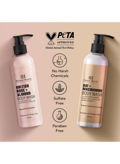 Botanic Hearth Botanic Hearth Oat Niacinamide and British Rose Almond Body Wash 245 ml each  - Image 4