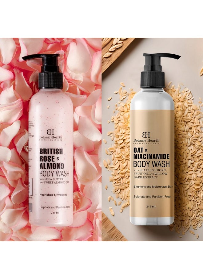 Botanic Hearth Botanic Hearth Oat Niacinamide and British Rose Almond Body Wash 245 ml each  - Image 5
