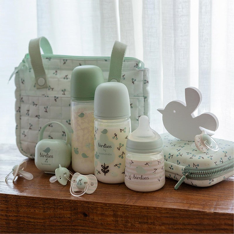 SUAVINEX سوفينكس، عبوة من 2 مصاصة للأطفال +18 شهر، بحلمة سيليكونية فسيولوجية SX Pro متناسقة، مسطحة ومرنة، تحترم التطور الفموي، طيور خضراء - Image 4