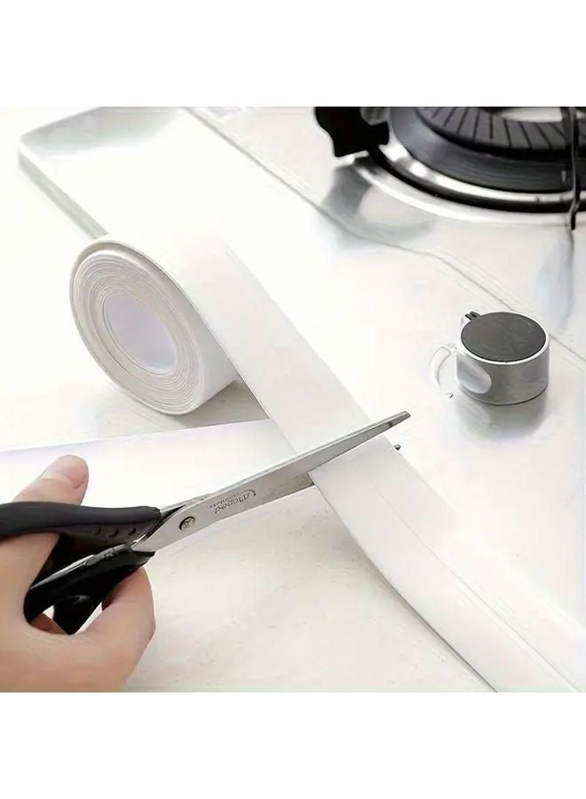 White 1 5 Inch x 196 85 Inch Self Adhesive Waterproof Seal Strip Tape 5m Heavy Duty for Bathroom Kitchen Sink Shower Bathtub - Image 2