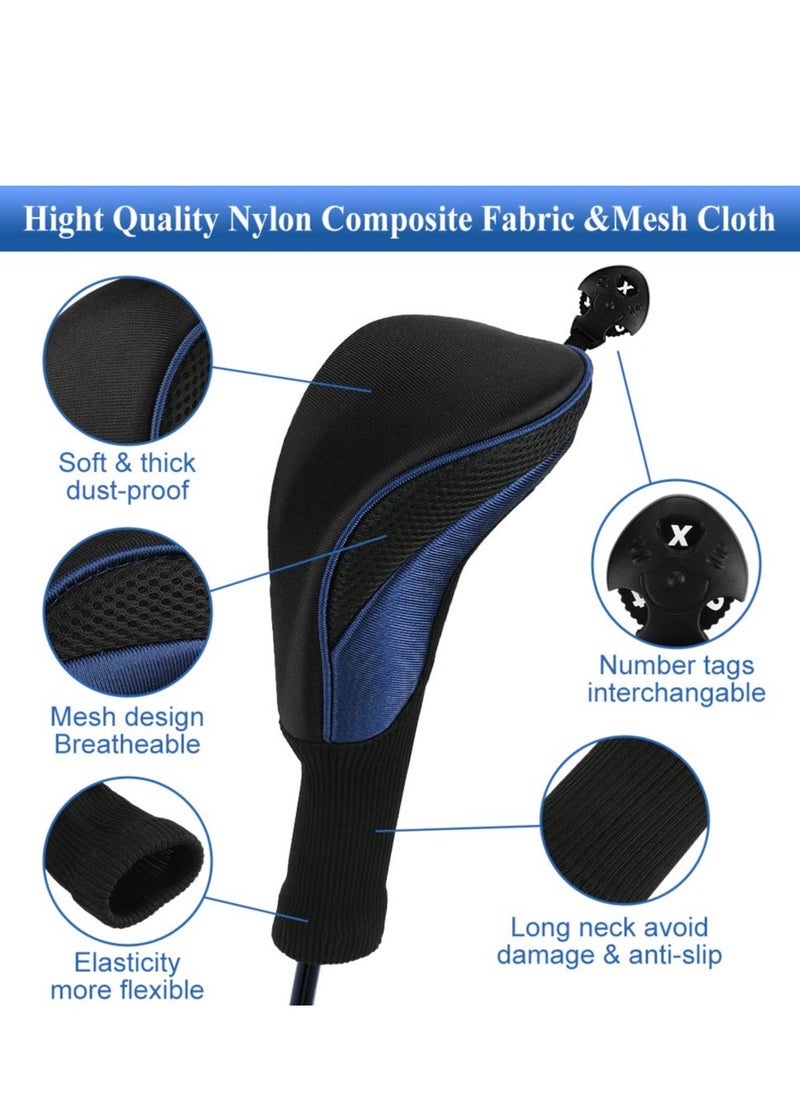 KASTWAVE 3pcs Thick Neoprene Hybrid Golf Club Protevtive Head Cover Headcovers with Interchangeable Number Tags Protective Covers  - Image 3
