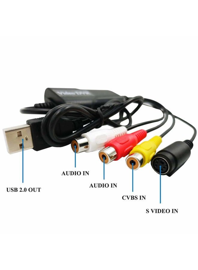 Wiistar USB 2.0 Video Capture Card Device Adapter VHS to DVD Digital Converter Support Windows 10/8/7/XP Capture Video Driver Free Easycap - Image 3
