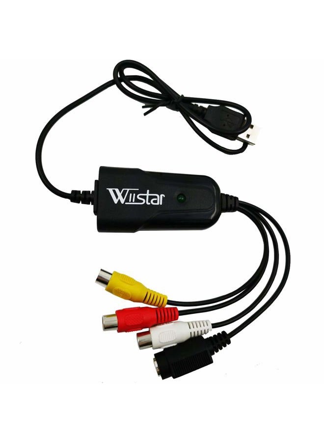 Wiistar USB 2.0 Video Capture Card Device Adapter VHS to DVD Digital Converter Support Windows 10/8/7/XP Capture Video Driver Free Easycap - Image 1