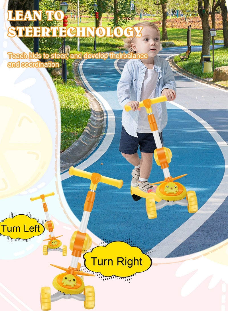 Sharpdo 3 in 1 Kids Kick Scooter, with Flashing Wheel and Adjustable Height, Foldable Scooter Outdoor Activities, for 2-12 Year Boys and Girls - Image 5