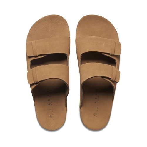 REEF Ojai Two Bar Men's Fashion Slide Sandal, Premium Suede, Soft Cushion Footbed, Tan, 12 - Image 2