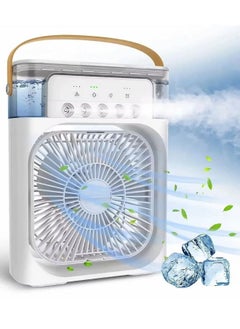 Generic Weidasi Water Mist Spray Fan, 600ML Water Capacity Misting Fan USB Desktop Humidification Cooling Fan Desk Fan with Mist Spray Portable Misting Fan Water Cooled Fan for Home Office Camping And more ((White))  - Image 1
