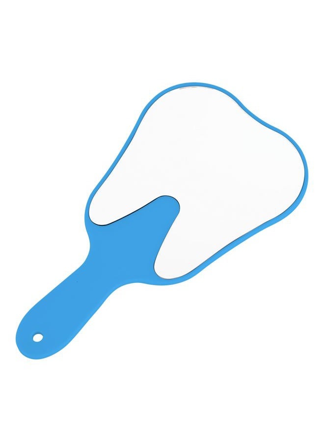 Annhua Handheld Mirror Small with Handle Blue, Hand Mirror Tooth-Shaped Kids Makeup Mirror Cute for Salon|Barber|Hairdressing - Easy to use & Lightweight - Image 1
