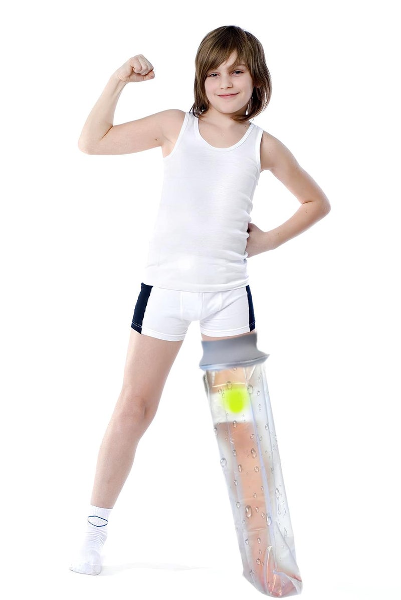 Divvsck Waterproof Full Leg Cast Cover for Shower Kids Available in 3 Sizes Leg Cast Shower Protector Watertight Seal Cast Cover Leg for Knee Foot Ankle No Mark on Skin ReusableRecommended Age68 - Image 3