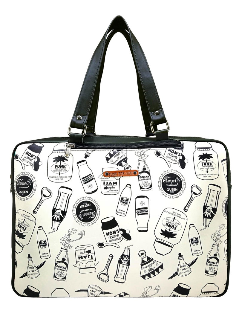 Funk For Hire Women’s 2 in 1 Faux Leather Printed Laptop Bag | Convertible Backpack & Handbag | Waterproof Lining | Cushioned Sleeve | Fits Up to 15.6” Laptops | Stylish & Versatile Design - Image 1