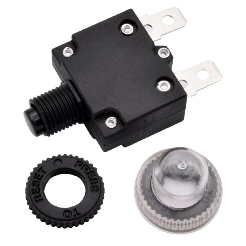 Manual Reset Circuit Breaker Thermal Protector 20A 5pcs No Cap 125 250VAC 32VDC Black - Image 5