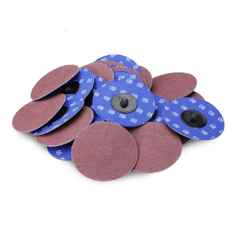 BHA Aluminum Oxide Quick Change Sanding Discs, 3", 60 Grit - 25 Pack - Image 1