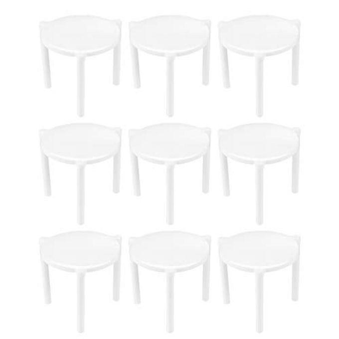 Toyvian 100pcs Stand White Plastic Pizza Tripod Stack for Restaurant Container Pizza boxes