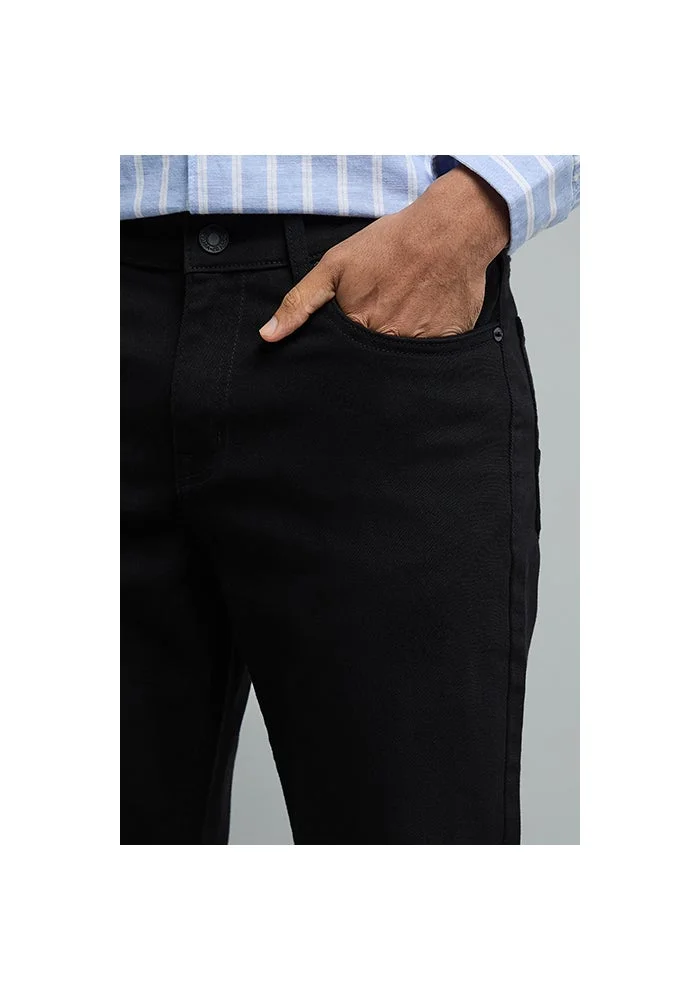 R&b  Solid Straight Fit Jeans with Button Closure for Men | Best Price UAE