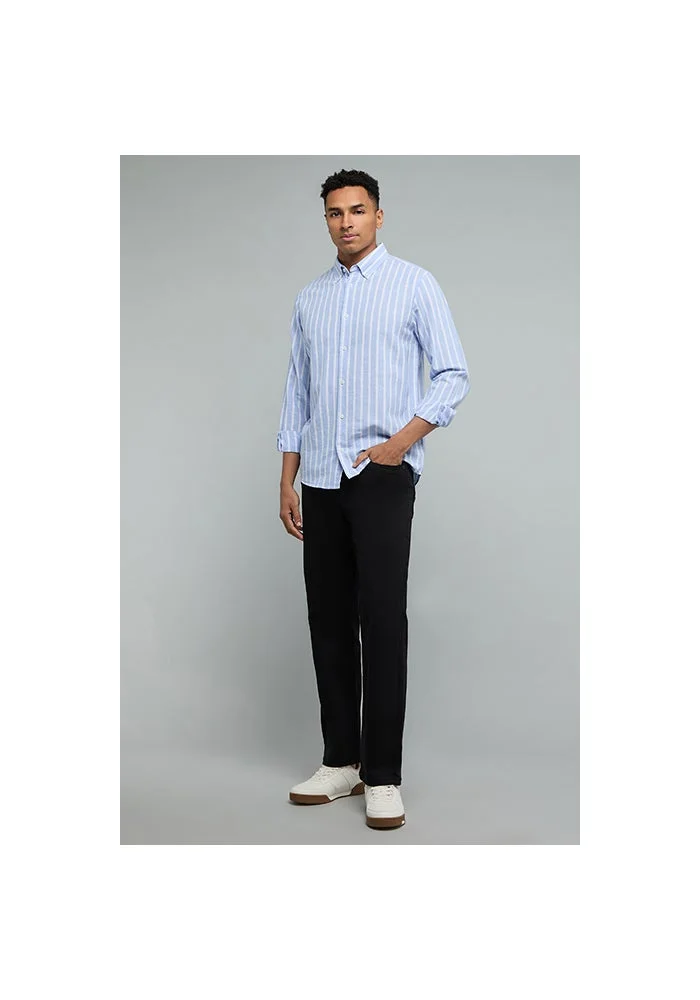 R&b  Solid Straight Fit Jeans with Button Closure for Men | Best Price UAE