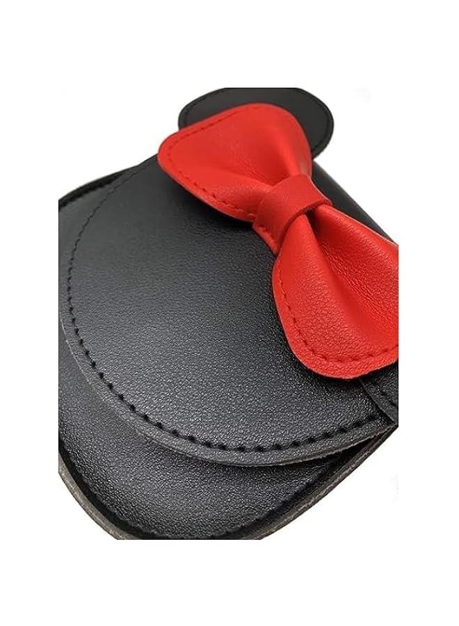 HOOKOR Little Girls Toddlers Mini Crossbody Shoulder Bag Coin Purse with Cute Mouse Ear Bowknot (Black)  - Image 5