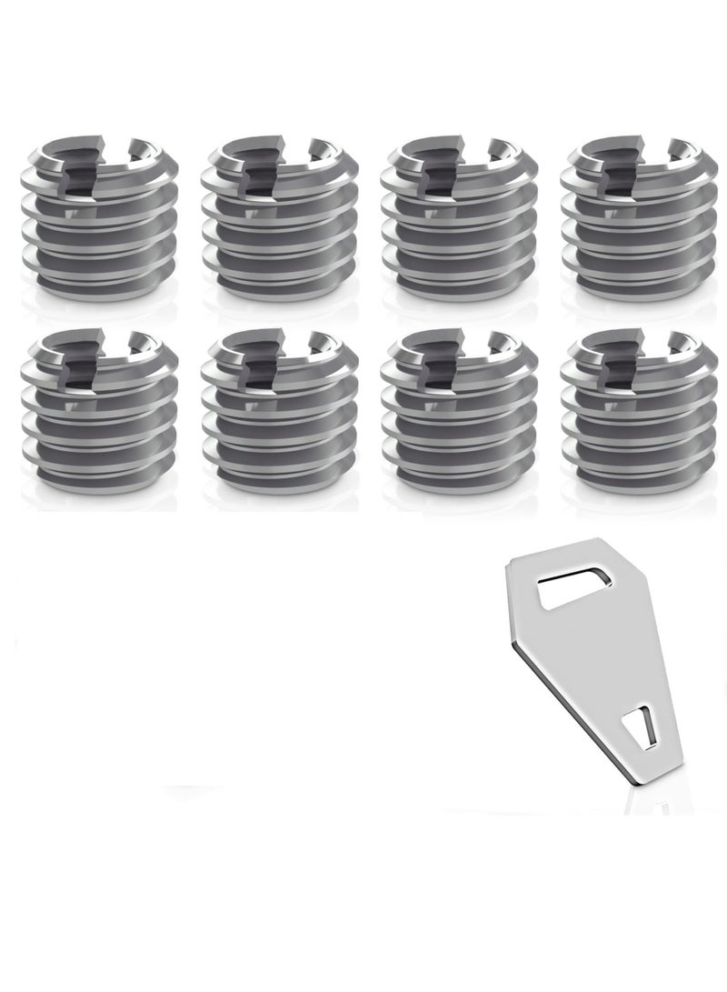 3/8" to 1/4" Bushing Convert Screw Adapter Tripod Ballhead Reducer, 1/4" to 3/8" Camera Convert Screw Adapter Mount for Tripod, Monopod, Ballhead, Video Light Stand & DSLR SLR cameras, Stainless Steel - Image 1