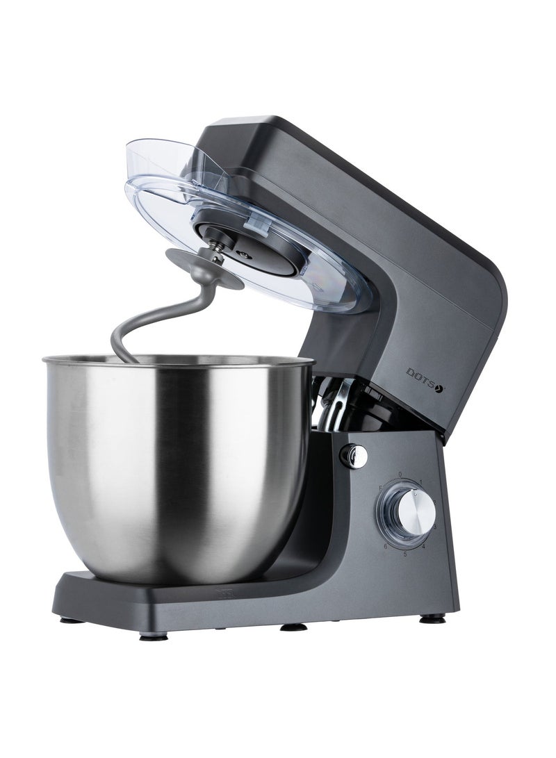 دوتس عجانة كهربائية  سعة 10 لتر 1100 واط 6 سرعات وعاء من الفولاذ المقاوم للصدأ+ خاصية التخمير النبضي خفاقة خطاف الخفق خفاقة آمنة للغسل في غسالة الأطباق ناقل الحركة الكوكبي المعدني بالكامل قفل أمان -أسود - Image 4