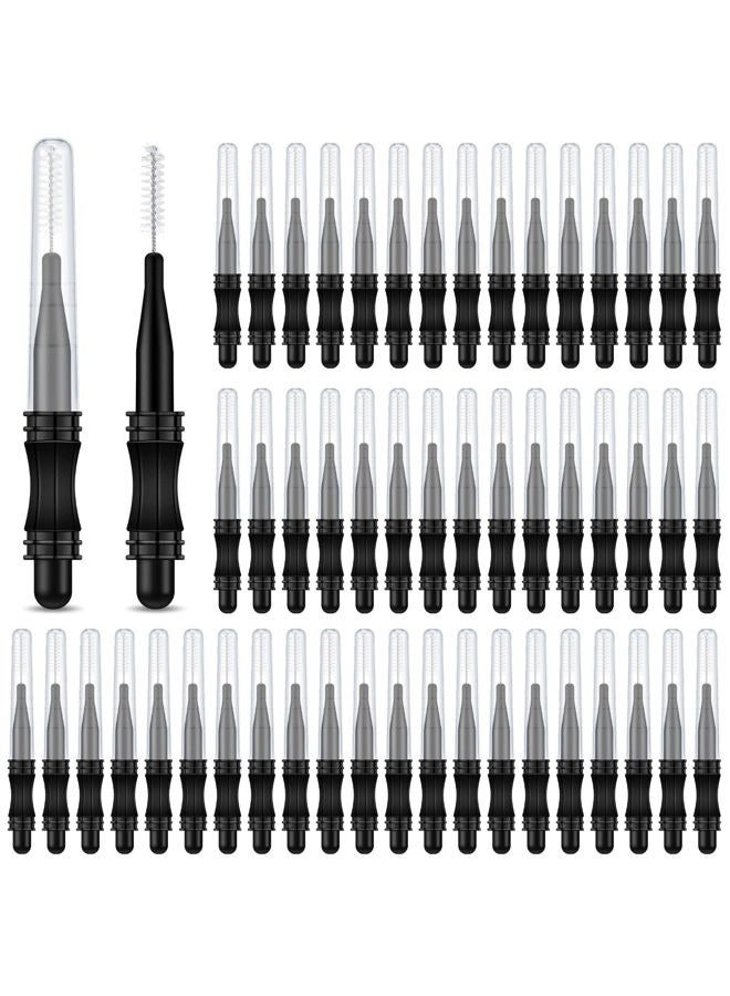 Romooa 100 Pcs Micro Eyebrow Brush with Cap Brow Lamination Eyelash Brow Brush Lash Filler Eyebrow Lift Tools for Eyelashes Extensions - Image 1