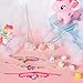 WESAYEE Kids Play Jewelry for Girls 46 Unicorn Necklace and Bracelet Set Ring for Little Girls Jewelry Ages 46 68 Toddler Birthday Gift Princess Dress Up for 5 6 3 8 7 4 Year Old - Image 3