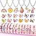 WESAYEE Kids Play Jewelry for Girls 46 Unicorn Necklace and Bracelet Set Ring for Little Girls Jewelry Ages 46 68 Toddler Birthday Gift Princess Dress Up for 5 6 3 8 7 4 Year Old - Image 2
